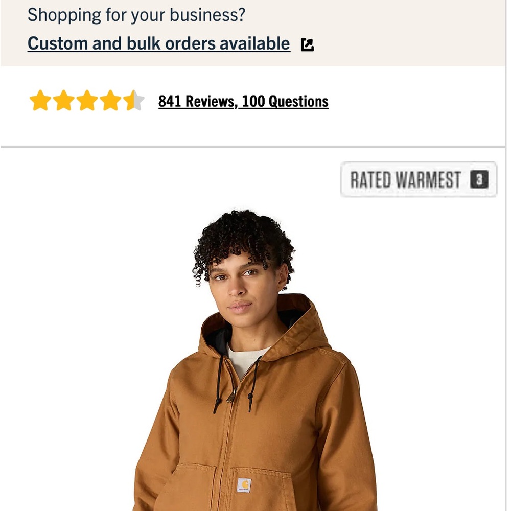 Carhartt Women's Brown Hooded Work Jacket - Picture 10 of 10